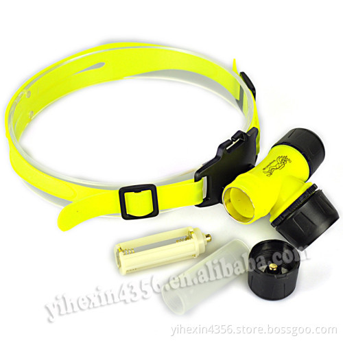 Factory Outlet Price Plastic Zoom 20 meters LED Diving Headlight Headlamp